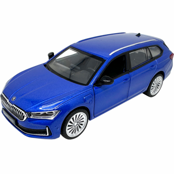 Kovový model - 1:35 Škoda Superb IV Combi modré