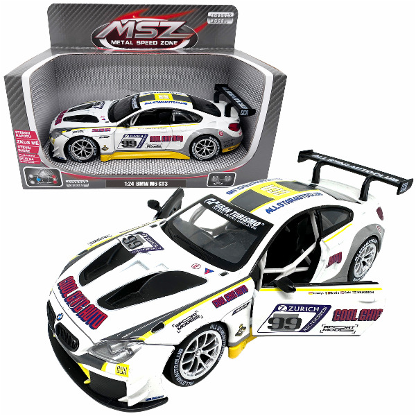 Kovový model - 1:24 BMW M6 GT3 bílé