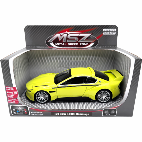 Kovový model - 1:24 BMW 3.0 CSL Hommage žluté