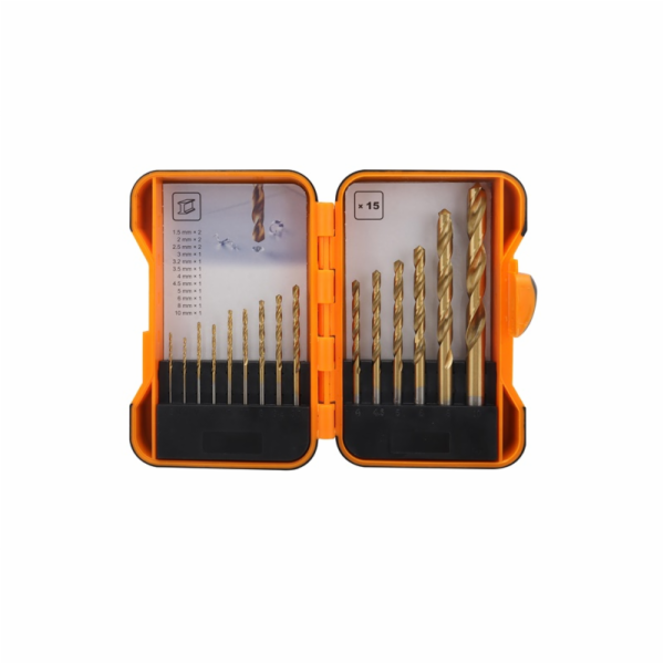 OKKO Sada vrtáků do kovu 15dílná