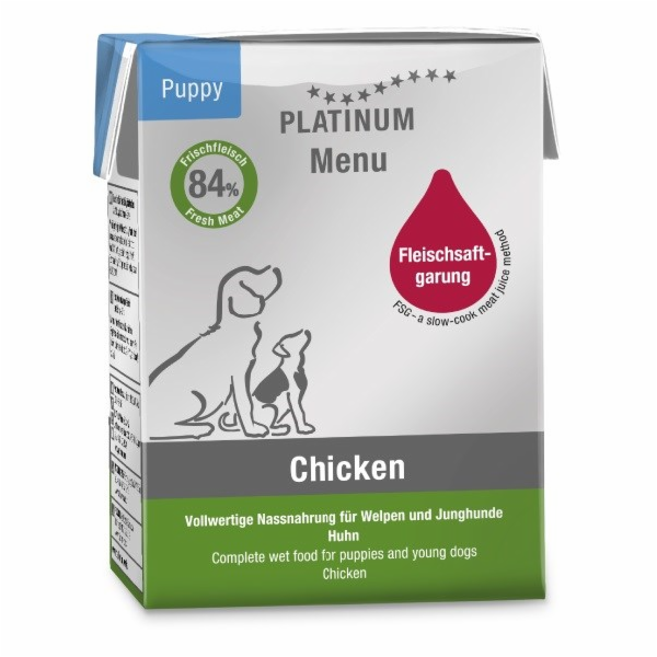 PLATINUM Menu Puppy Chicken - vlhké krmivo pro psy - 185g