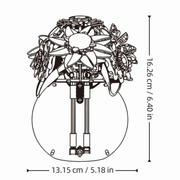 Sluban Flowers M38-P8062 Kytice slunečnic a kopretin ve váze