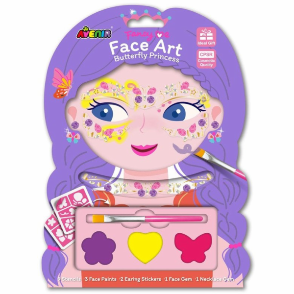 MG DYSTRYBUCJA Drahokamy a barvy na obličej - Motýl