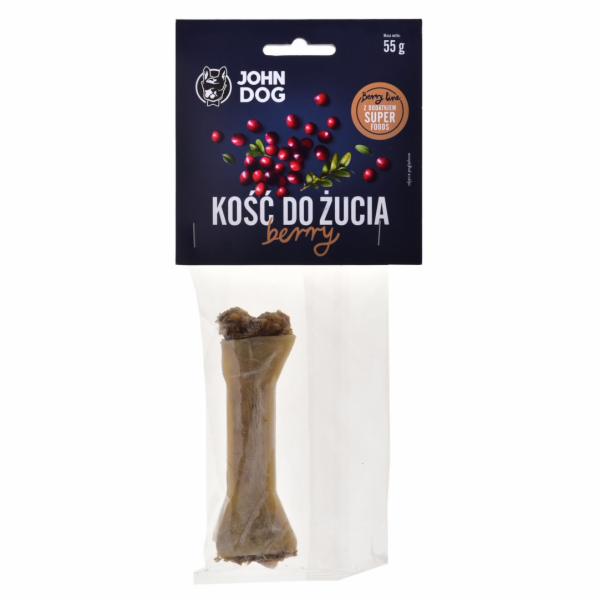 JOHN DOG Chewing bone Berry with cranberry - žvýkačka pro...