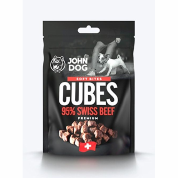 JOHN DOG Soft Bites Cubes Beef 95% - pochoutka pro psy - ...