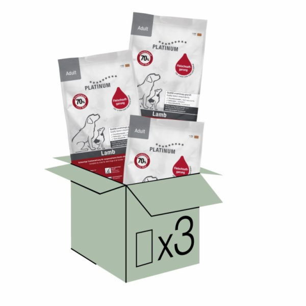 PLATINUM Adult Lamb - polovlhké krmivo pro psy - 15kg