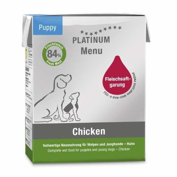 PLATINUM Menu Puppy Chicken - vlhké krmivo pro psy - 375g