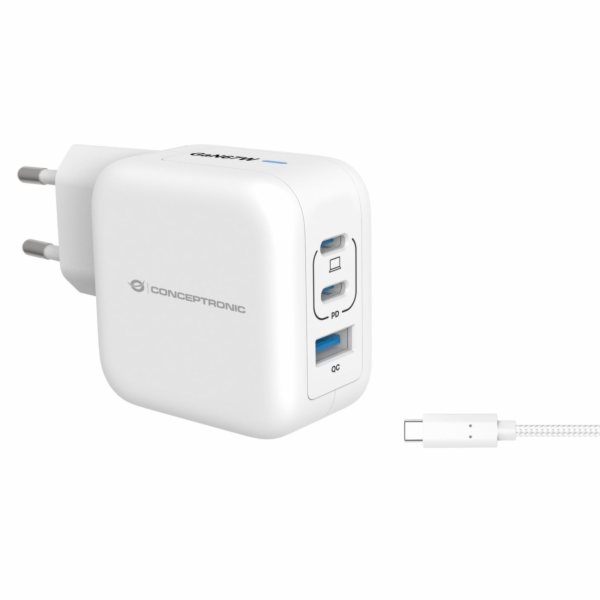 nabíječka CONCEPTRONIC Ladegerät 3Port 67W, 2xUSB-C, 1xUS...