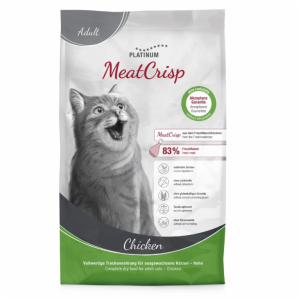 PLATINUM MeatCrisp Adult Chicken - suché krmivo pro kočky...
