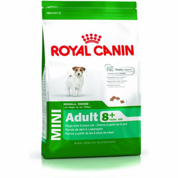 Royal Canin Mini Adult 8+ 8 kg Senior Drůbež, Rýže, Zelen...