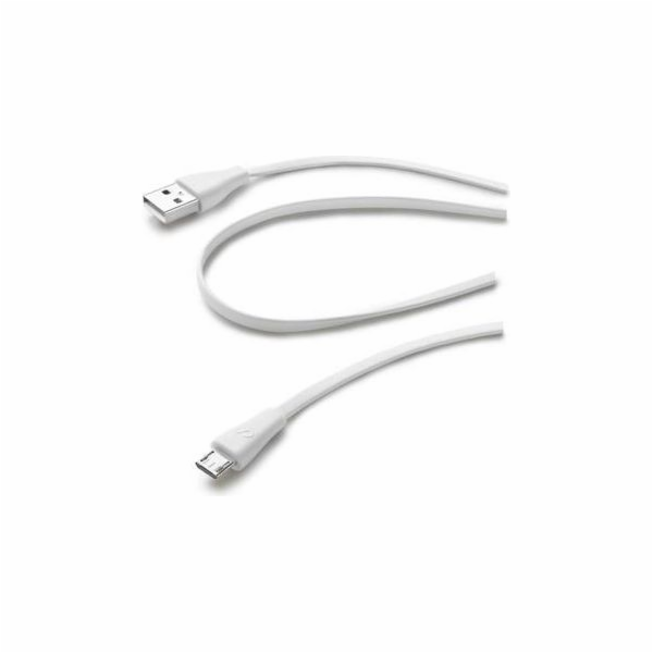 Cellular Line Kabel USB-A pro mobilní telefony - 1,1 m bí...
