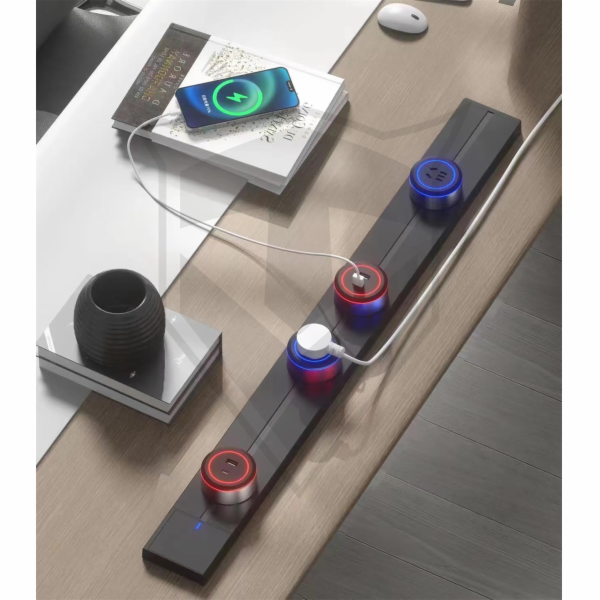 Viking zásuvkový modul A10, LED světlo 3W, stříbrná