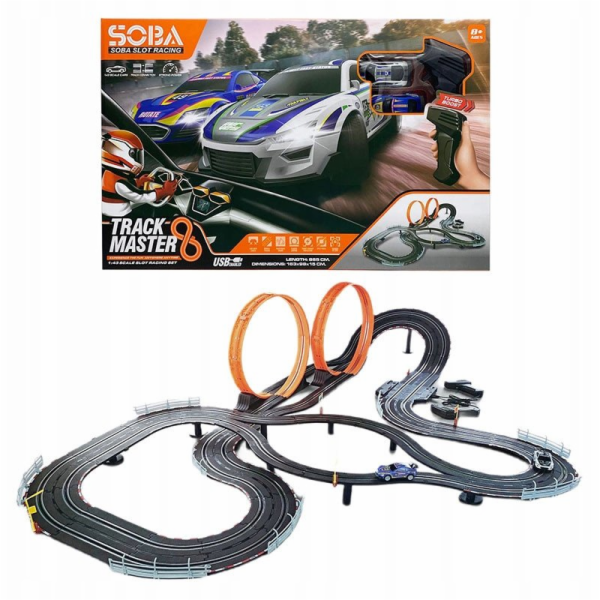 Madej USB autodráha 2 smyčky 865 cm 011406 79380