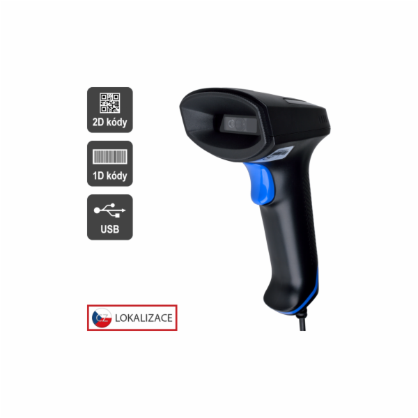 CCD 2D čtečka Virtuos HT-851A, USB (klávesnice/RS-232 emu...