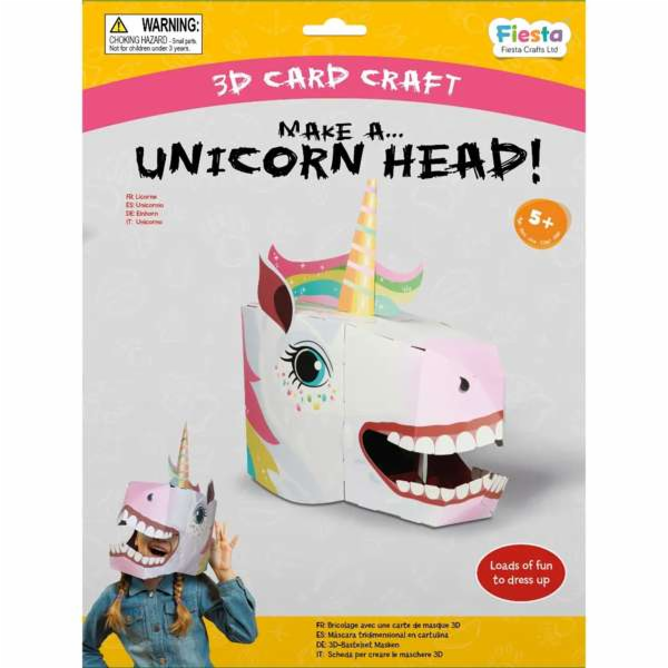 Fiesta Crafts Kreativní sada 3D maska Jednorožec