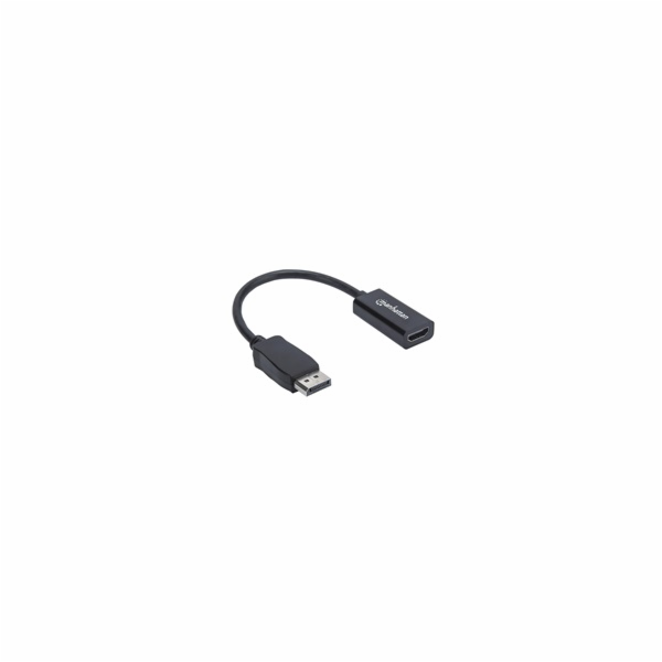 MANHATTAN Adaptér, DisplayPort, DP-Male/HDMI-Female, černý