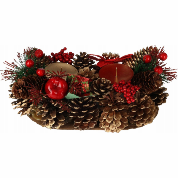 Home Styling Collection Svícen z borové šišky, vánoční de...