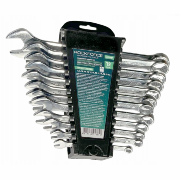 Rockforce Sada 12dílných očkoplochých klíčů (6, 8, 10, 12...