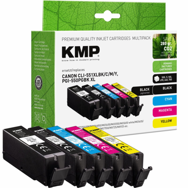 KMP Multipack kompatibel mit Canon PGI-550/CLI-551 XL