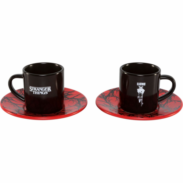 Bialetti&nbsp;Set&nbsp;2&nbsp;Tassen&nbsp;inkl.&nbsp;Untertassen&nbsp;Stranger&nbsp;Things