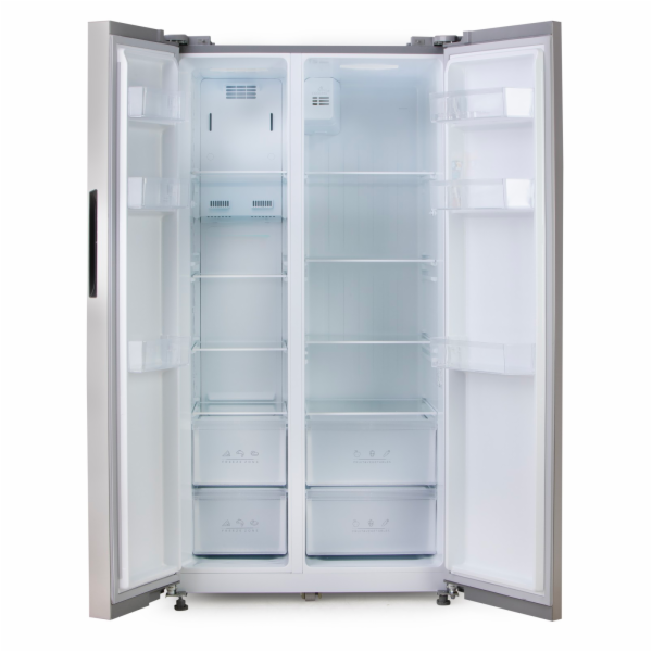 Dvoudveřová lednice s mrazákem - stříbrná - DOMO DO99506M