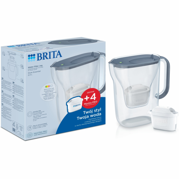 Brita Style Essential grafitový filtrační džbán + 4 filtr...