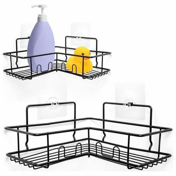 Vilde rohový sprchový koš černý (569004)