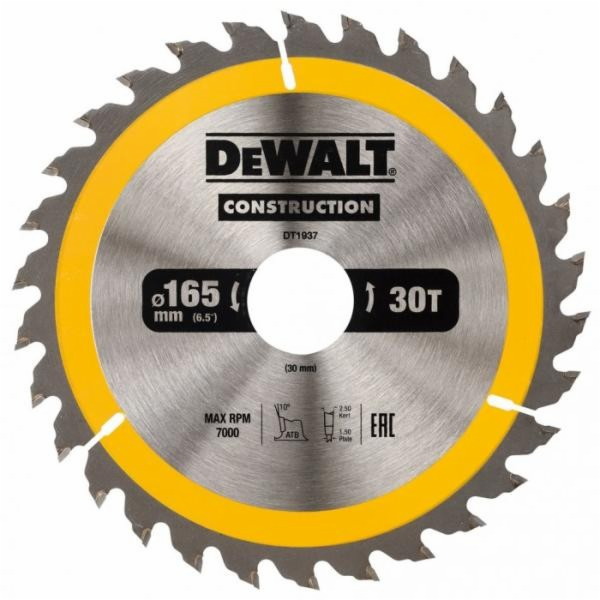 Dewalt kotoučová pila 165x30mmx30z - DT1937-QZ