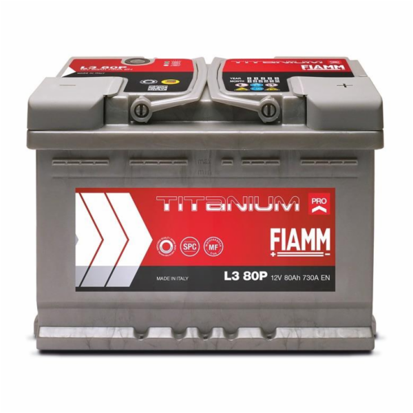 Baterie Fiamm L3 80P, 80 Ah, 730 A, 12 V