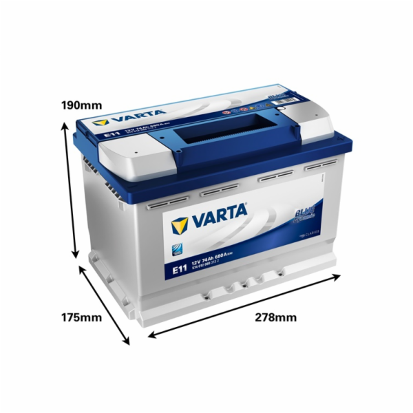 Baterie Varta BD E11, 74 Ah, 680 A, 12 V