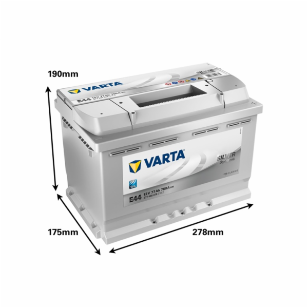 Baterie Varta SD E44, 77 Ah, 780 A, 12 V