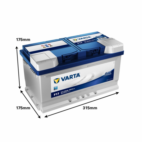 Baterie Varta BD F17, 80 Ah, 740 A, 12 V