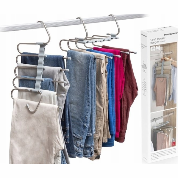 InnovaGoods Multifunkční ramínko na kalhoty 5 v 1