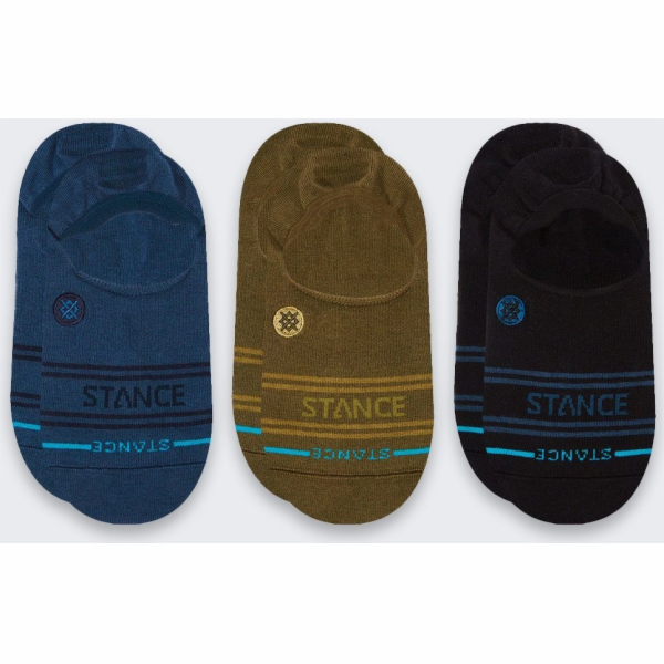 Stance Ponožky Basic No Show, 3 páry, armádní