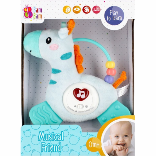 Bambam BAM BAM HUDEBNÍ MĚKKÁ ŽIRAFA B/O 18X25X8 18/36