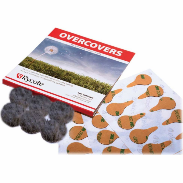 Rycote Rycote Overcovers, šedá - 6 kožešin / 30 samolepek