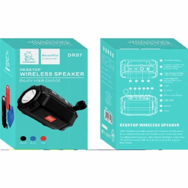 DENMEN Reproduktor BLUETOOTH REPRODUKTOR DENMEN 3W ČERNÝ ...