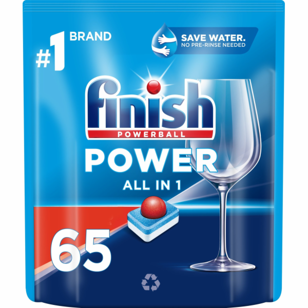 Finish Tablety do myčky Power All in 1 65 ks.