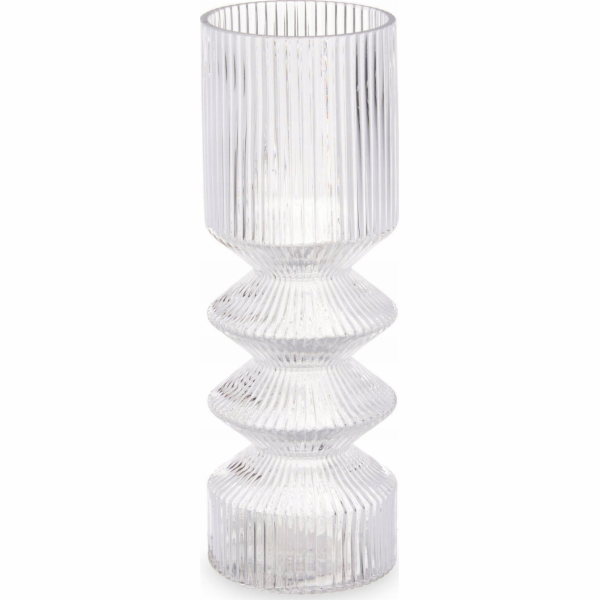 Gift Decor Dárková dekorace - váza z drážkovaného skla, 8...