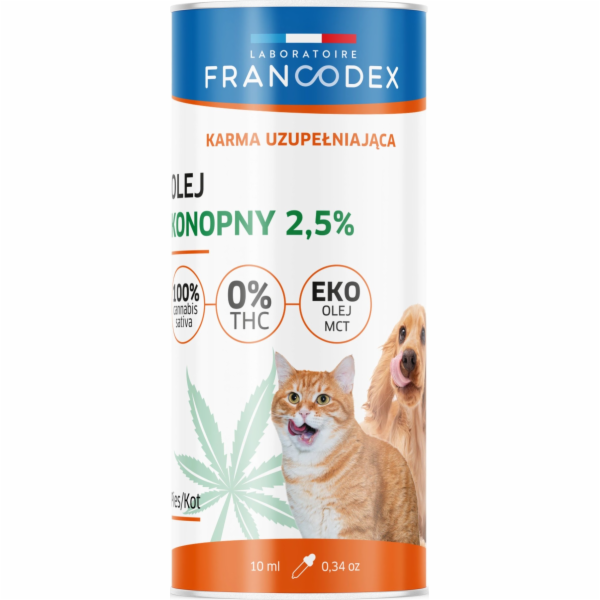 Francodex FRANCODEX PL CBD konopný olej pro psy a kočky b...