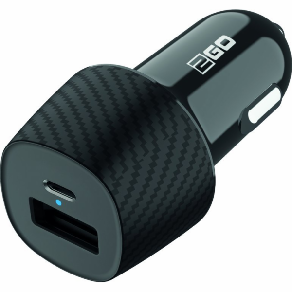 2GO Nabíječka 2GO KFZ-Ladegerät 20W 1xUSB-C 1xUSB-A schwarz
