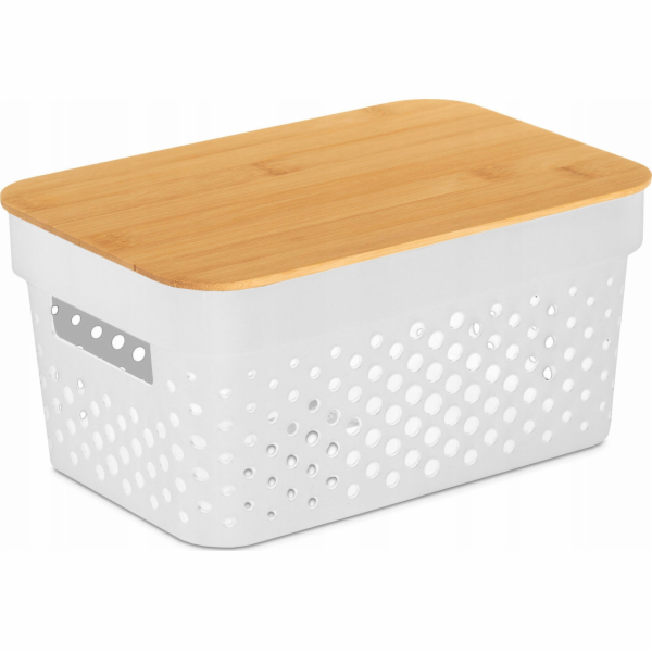 Kinvara&nbsp;Plastová&nbsp;nádoba&nbsp;s&nbsp;bambusovým&nbsp;víkem,&nbsp;26&nbsp;x&nbsp;17,5&nbsp;x&nbsp;1...