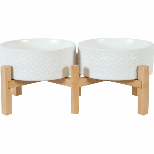 Zolux Keramická miska pro psy KERAMO DUO bílá 2 x 700 ml