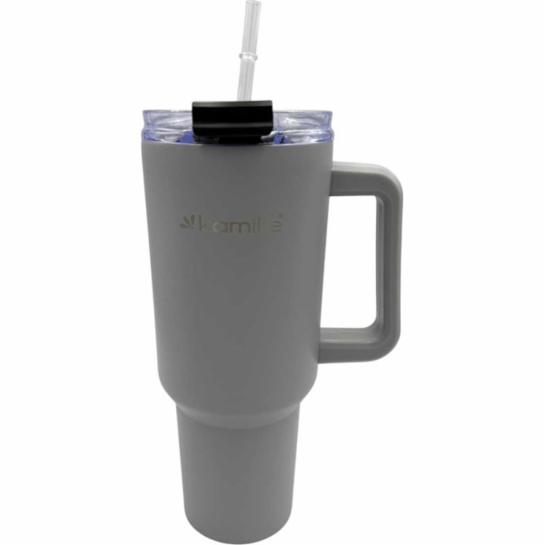 Kamille OCELOVÝ TERMOHRNEK 1200ML S RUKOJEŤEM A BRČKEM KM...