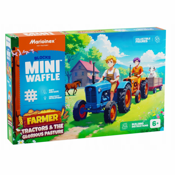 MARIOINEX Mini Waffle Farmer stavebnice Traktory a krásná...