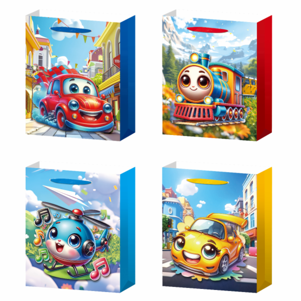 Dárková taška M - Veselé dopravní prostředky