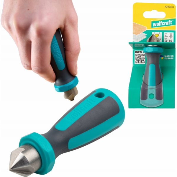 Wolfcraft ruční záhlubník,19mm 3břity 4317000