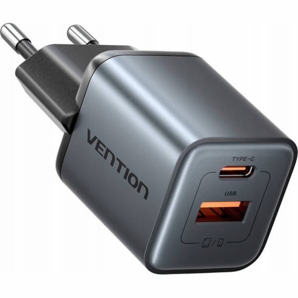 Vention 30W - nabíječka s technologií GaN, 1x USB-A 1x US...