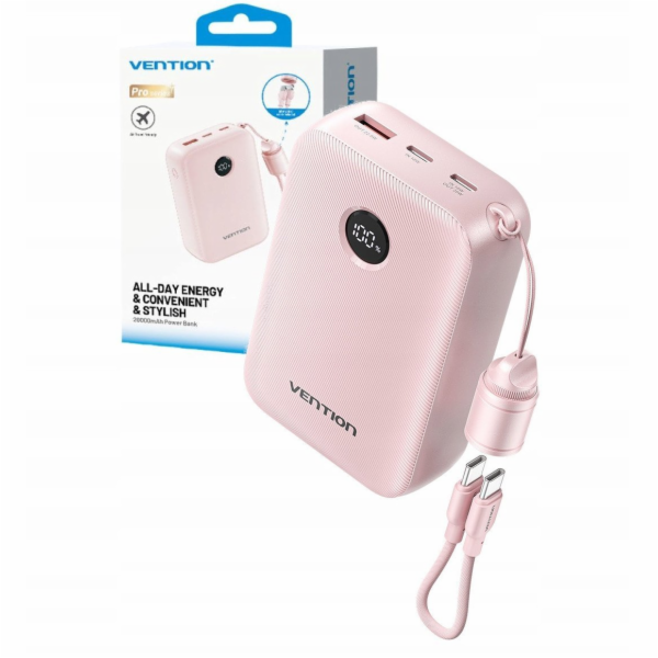 Powerbank Vention 20000mAh 2xUSB-C 1xUSB-A 22,5W BL