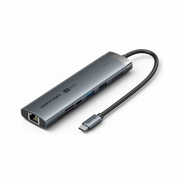 Dokovací stanice Vention USB-C 9v1 4K 60Hz 100W
